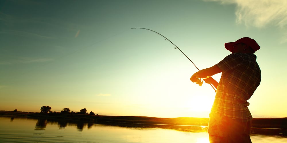 Man Fishing With Crankbait