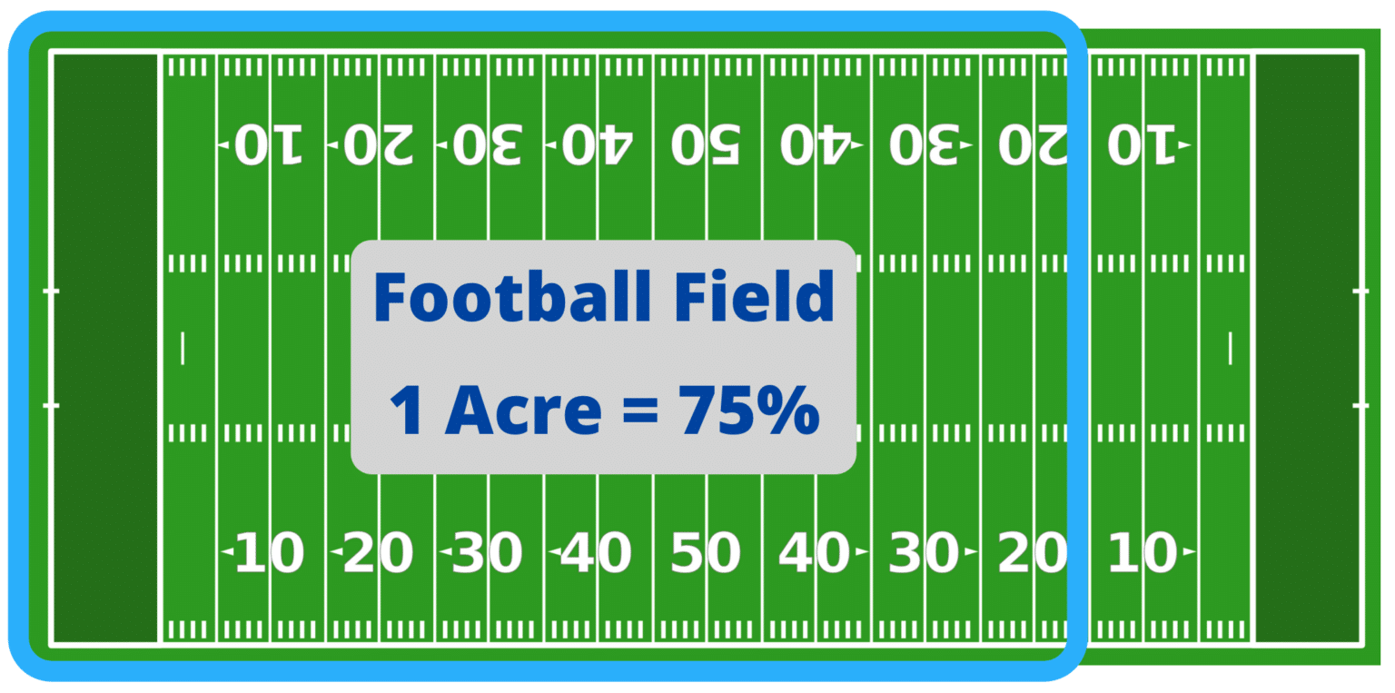 visual representation of 100 acres