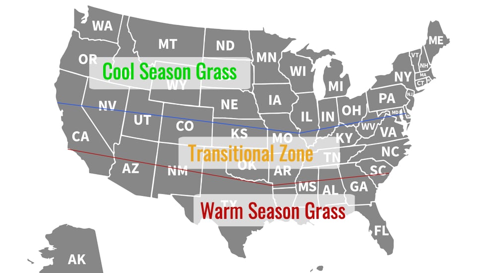 Alabama is in the Warm Season Grass Zone