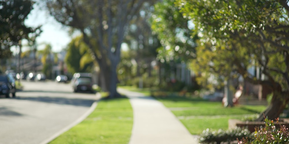 Who owns the strip of land between the sidewalk and the street