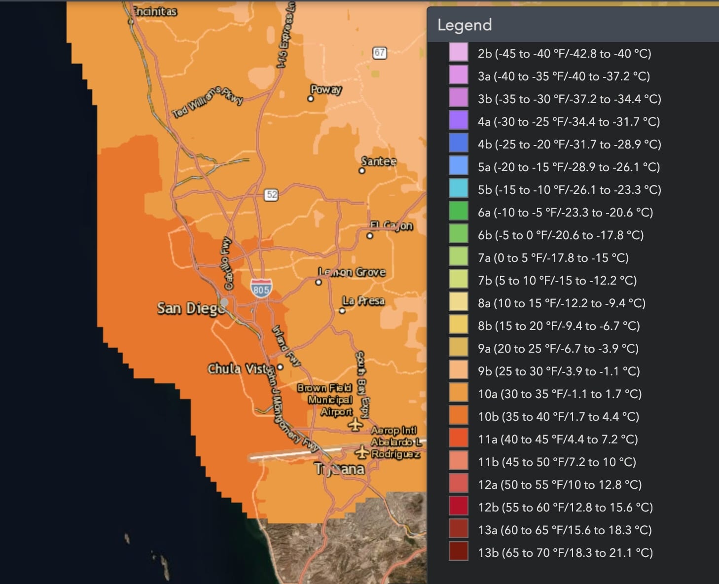 San Diego Planting Map