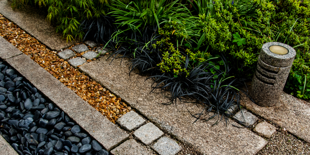 Dwarf Mondo Grass Between Pavers