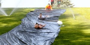 will slip and slide kill grass