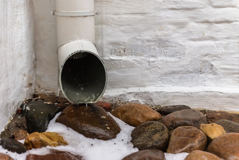 Downspout Rock Drain