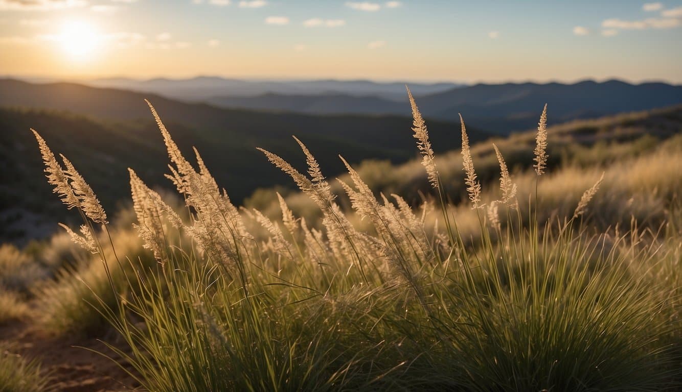 Grasses of varying heights and colors cover the rolling hills of New Mexico, providing habitat for diverse wildlife and playing crucial ecological roles