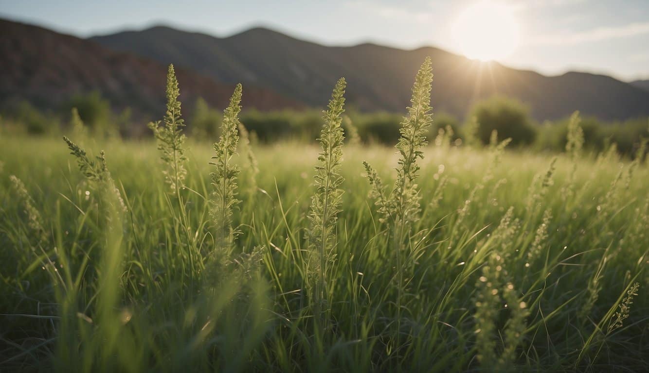 Lush green grasses sway in the gentle breeze of New Mexico, surrounded by a team of conservationists working to restore the natural landscape