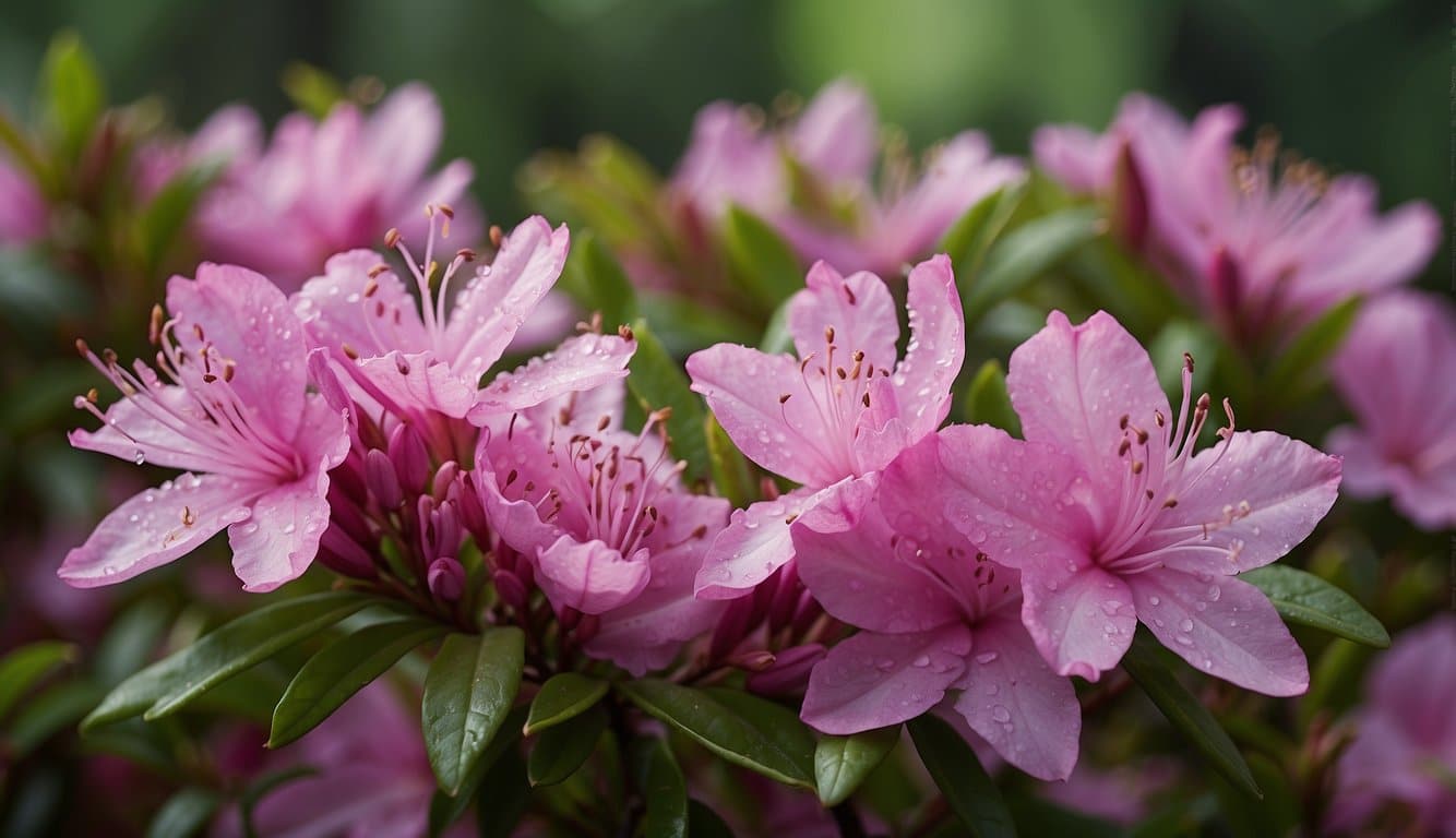 Azalea duc de rohan infested with pests and affected by diseases