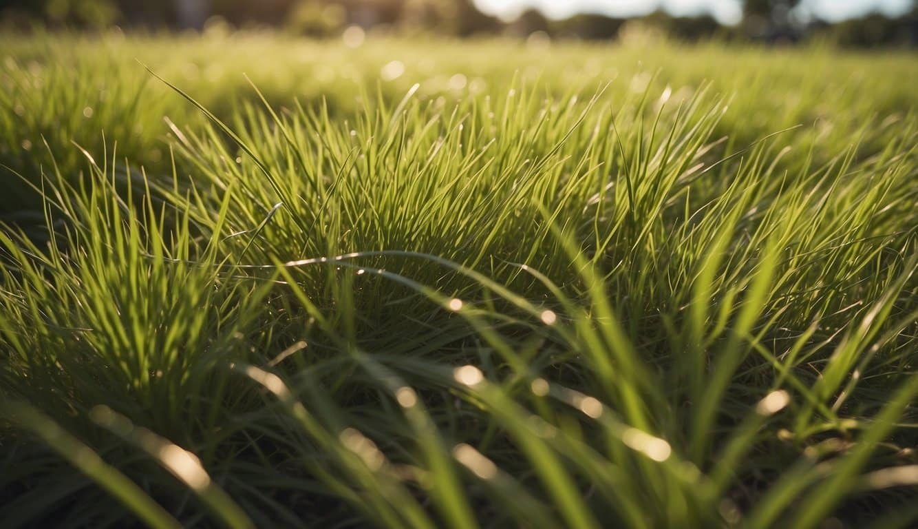 Bermuda grass spreads across a sunny, arid landscape, while Kentucky bluegrass thrives in a lush, temperate environment