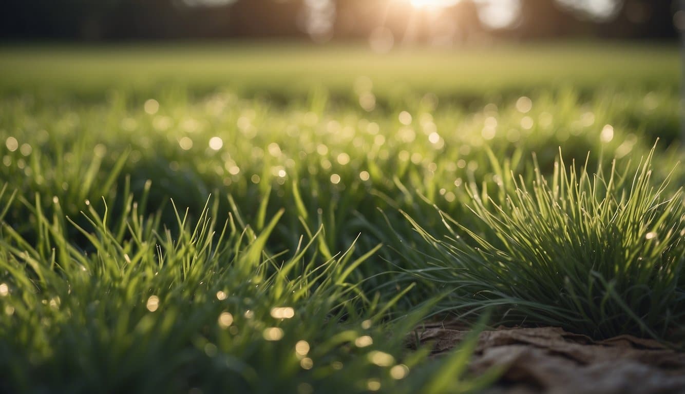 Bermuda grass thrives, repelling pests. Kentucky bluegrass struggles, succumbing to disease