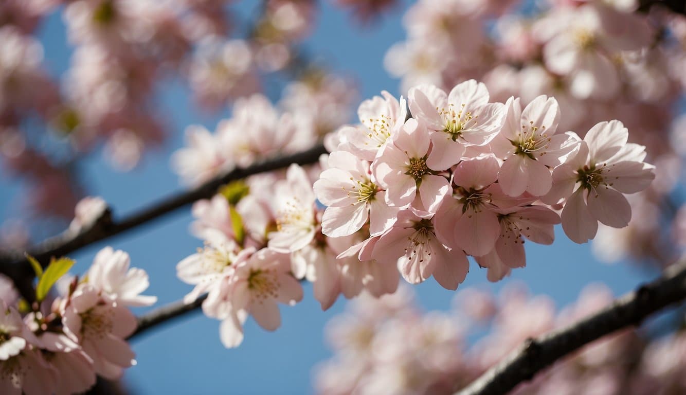 Vibrant cherry blossoms and dogwood trees bloom in Washington, creating a colorful and picturesque scene