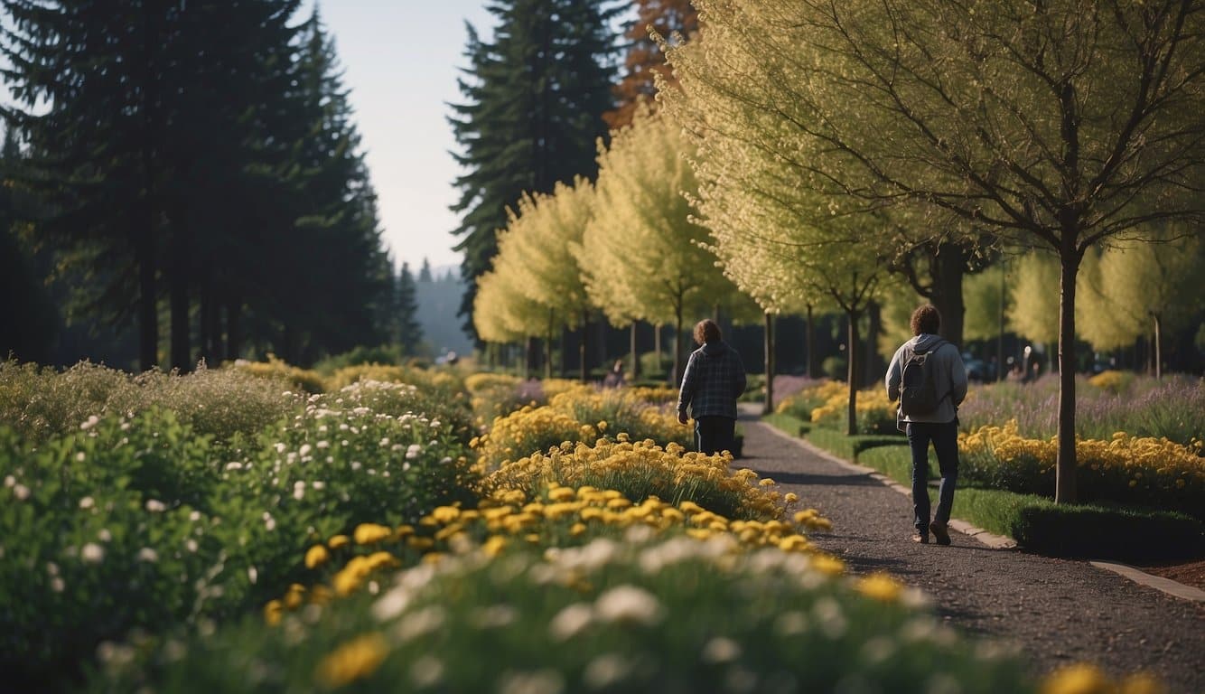 A person follows guidelines, planting and caring for flowering trees in Washington