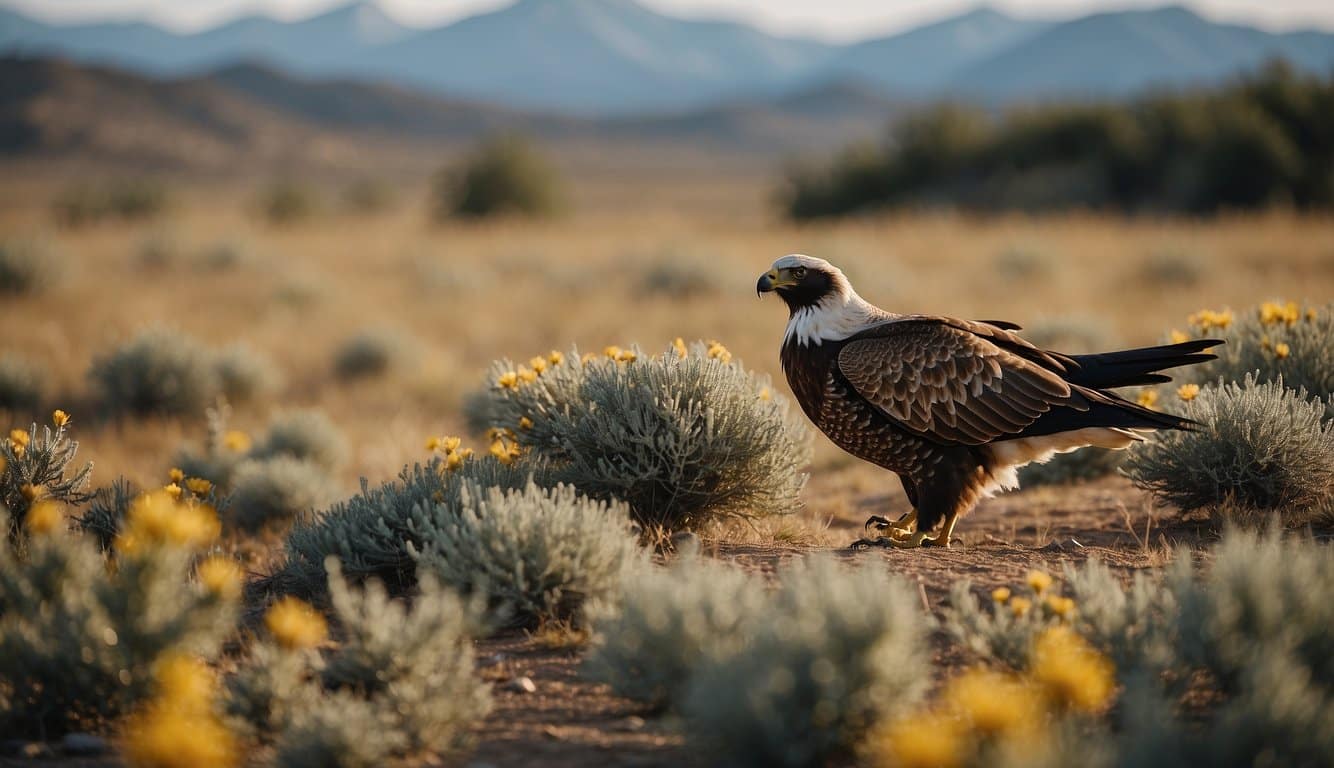 Wyoming's diverse landscapes: prairies, mountains, and forests. Birds like sage grouse, golden eagles, and mountain bluebirds thrive in these habitats
