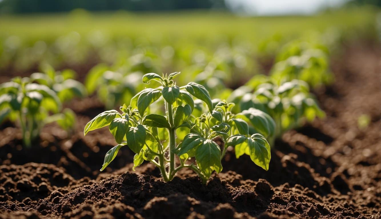 Tomato plants thriving in Kentucky soil, under the warm sun of the optimal planting season