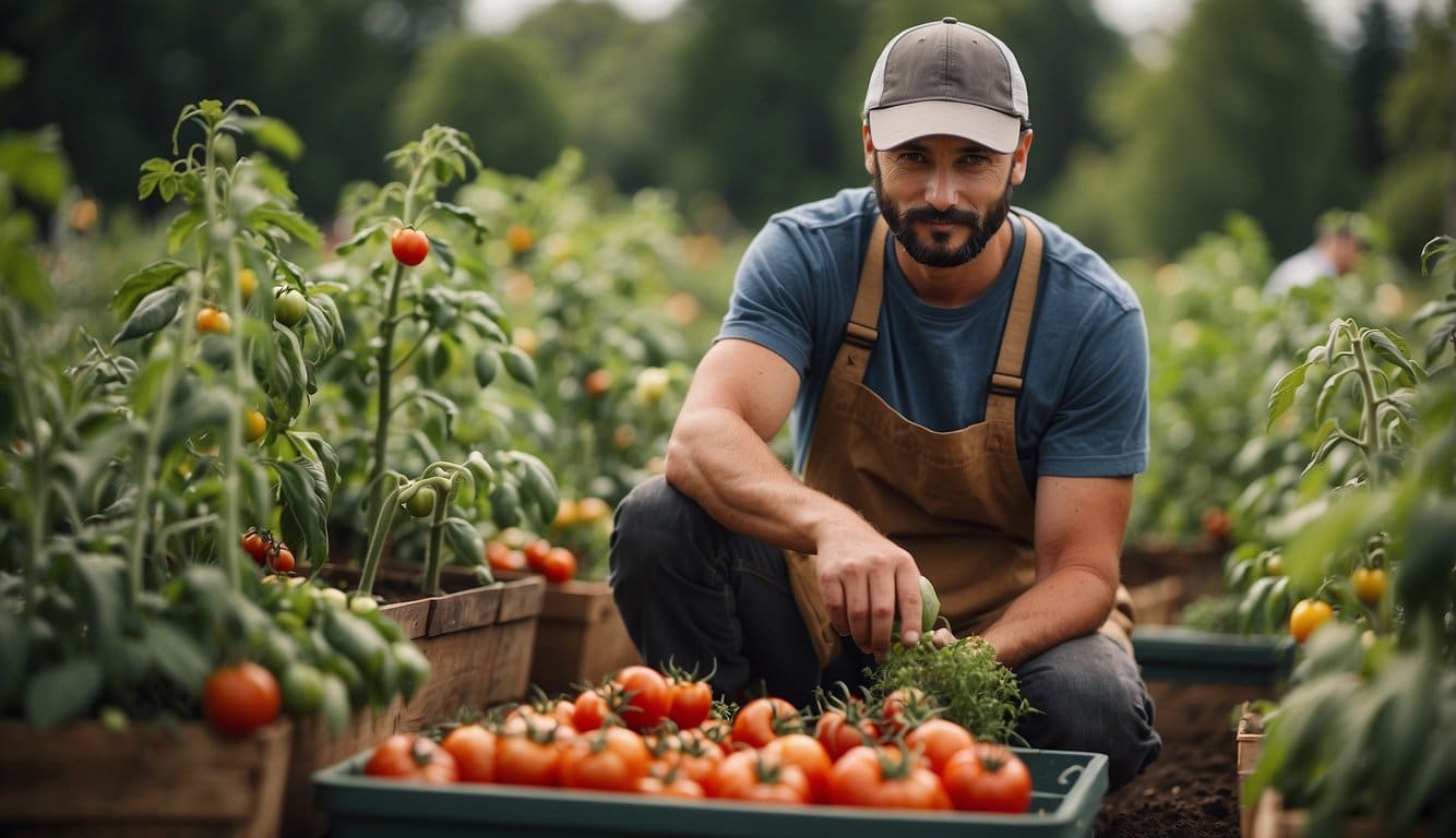 A gardener selects tomato varieties for Minnesota, preparing to plant them at the appropriate time
