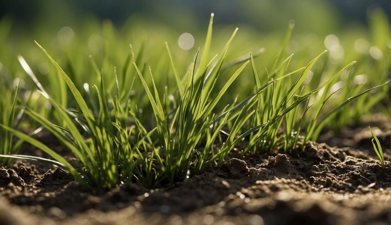 Lush green grass grows in Ohio's diverse climate zones. A calendar shows the best time to plant grass in each zone