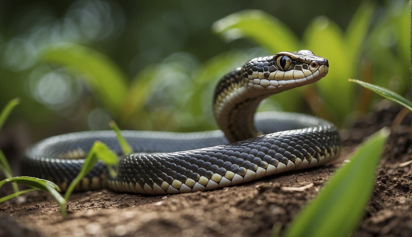 Garden snakes hunt for small prey like insects, frogs, and small rodents. They use stealth and ambush techniques to capture their prey