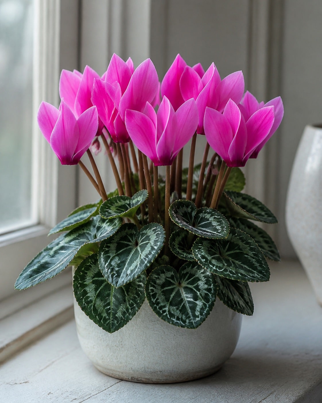 Florist cyclamen with pink flowers