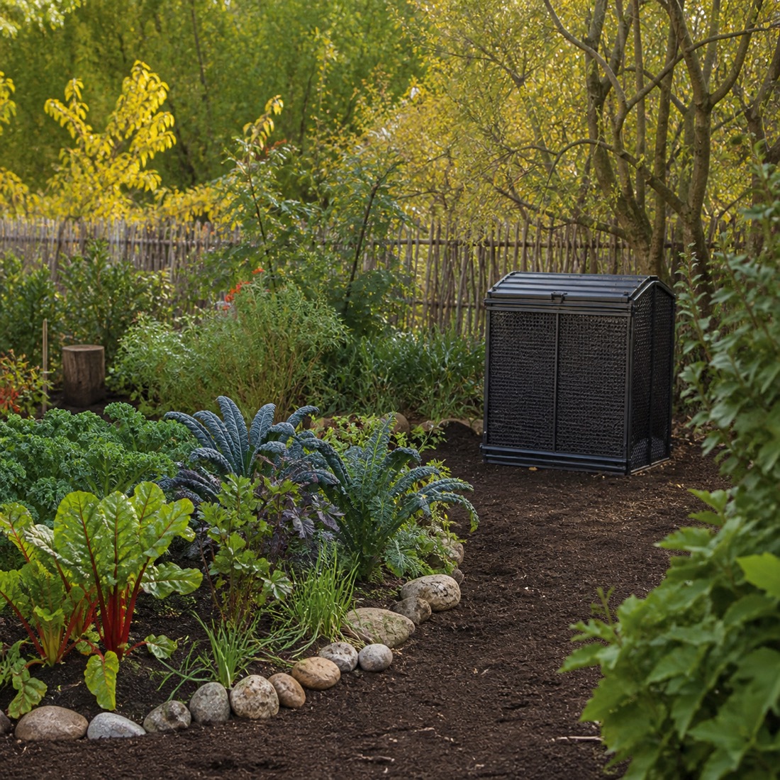 Clean garden area free of fallen fruit and food attractants